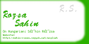 rozsa sahin business card